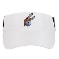 Peachbruh Funny Donkey Art Donkey Head Smile Eagerly Donkey Adult Drive Performance Visor