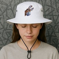 Peachbruh Funny Donkey Art Donkey Head Smile Eagerly Donkey Bucket Hat