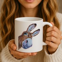 Peachbruh Funny Donkey Art Donkey Head Smile Eagerly Donkey Mug