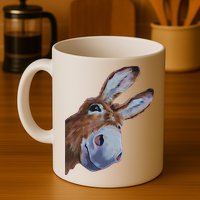 Peachbruh Funny Donkey Art Donkey Head Smile Eagerly Donkey Mug