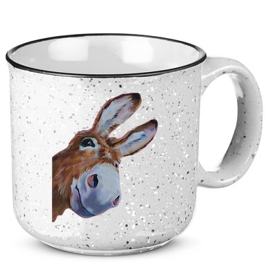 Peachbruh Funny Donkey Art Donkey Head Smile Eagerly Donkey 15oz Campfire Ceramic Mug