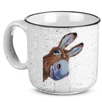 Peachbruh Funny Donkey Art Donkey Head Smile Eagerly Donkey 15oz Campfire Ceramic Mug