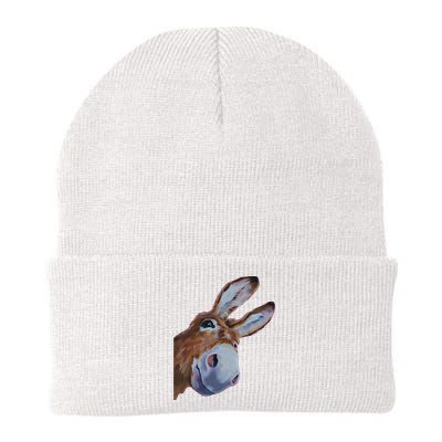 Peachbruh Funny Donkey Art Donkey Head Smile Eagerly Donkey Beanie