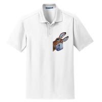 Peachbruh Funny Donkey Art Donkey Head Smile Eagerly Donkey Dry Zone Grid Polo