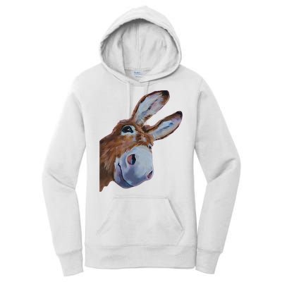 Peachbruh Funny Donkey Art Donkey Head Smile Eagerly Donkey Women's Pullover Hoodie