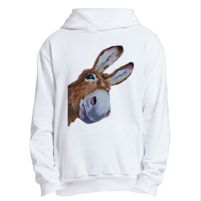 Peachbruh Funny Donkey Art Donkey Head Smile Eagerly Donkey Urban Pullover Hoodie