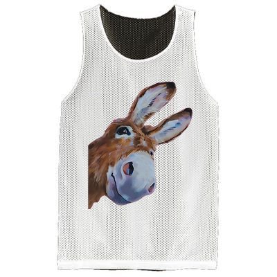 Peachbruh Funny Donkey Art Donkey Head Smile Eagerly Donkey Mesh Reversible Basketball Jersey Tank