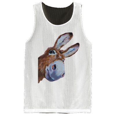 Peachbruh Funny Donkey Art Donkey Head Smile Eagerly Donkey Mesh Reversible Basketball Jersey Tank