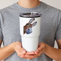 Peachbruh Funny Donkey Art Donkey Head Smile Eagerly Donkey Tumbler
