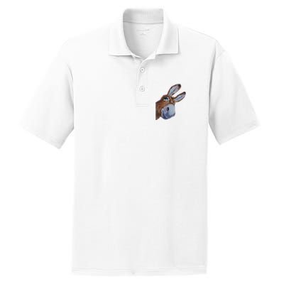 Peachbruh Funny Donkey Art Donkey Head Smile Eagerly Donkey PosiCharge RacerMesh Polo