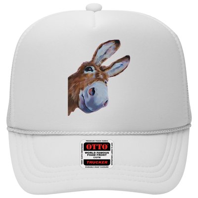 Peachbruh Funny Donkey Art Donkey Head Smile Eagerly Donkey Trucker Hat