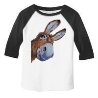 Peachbruh Funny Donkey Art Donkey Head Smile Eagerly Donkey Toddler Fine Jersey T-Shirt