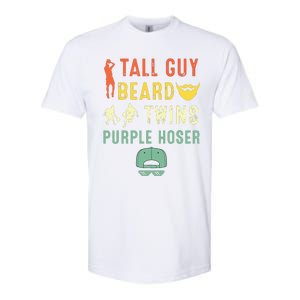 Perfect For Dude Tall Guy Beard Twins Purple Hoser Softstyle CVC T-Shirt