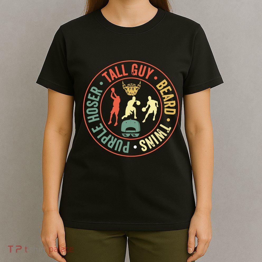 Perfect For Dude Tall Guy Beard Twins Purple Hoser T-Shirt