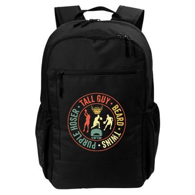 Perfect For Dude Tall Guy Beard Twins Purple Hoser Backpack