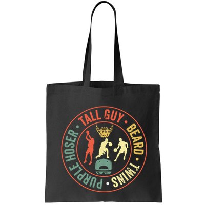 Perfect For Dude Tall Guy Beard Twins Purple Hoser Bag