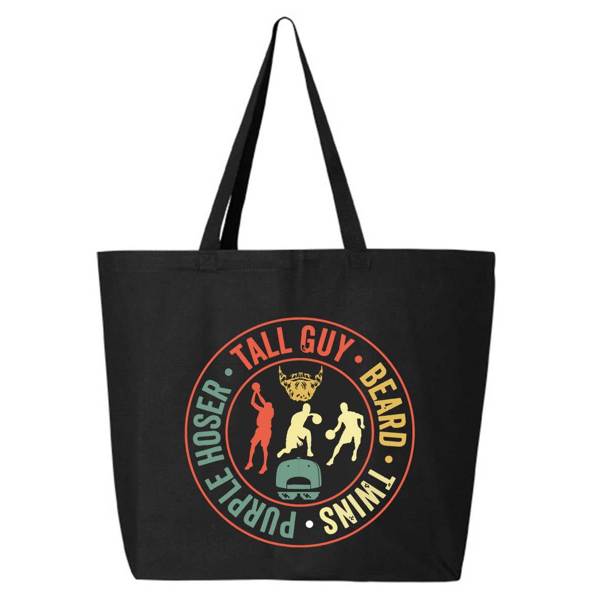 Perfect For Dude Tall Guy Beard Twins Purple Hoser 25L Jumbo Tote