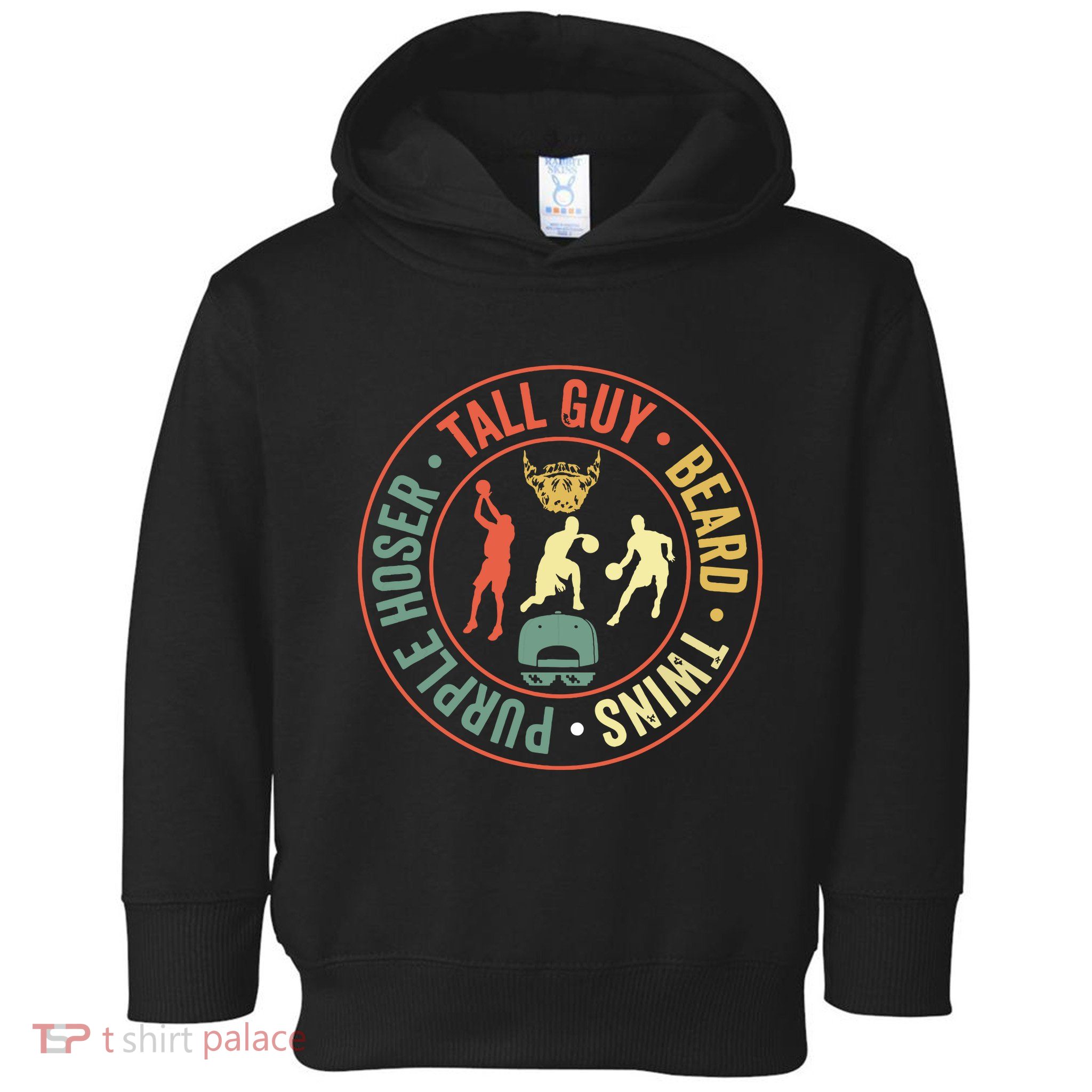 Perfect For Dude Tall Guy Beard Twins Purple Hoser Toddler Hoodie