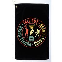Perfect For Dude Tall Guy Beard Twins Purple Hoser Golf Towel