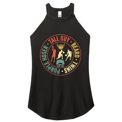 Perfect For Dude Tall Guy Beard Twins Purple Hoser Women's Perfect Tri Rocker Tank