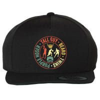 Perfect For Dude Tall Guy Beard Twins Purple Hoser Wool Snapback Cap