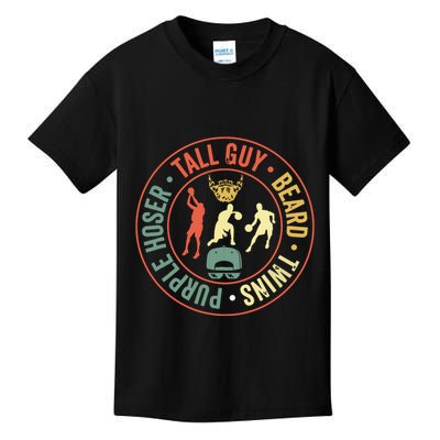Perfect For Dude Tall Guy Beard Twins Purple Hoser Kids T-Shirt