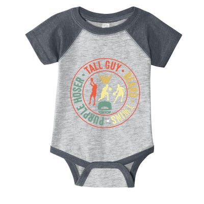 Perfect For Dude Tall Guy Beard Twins Purple Hoser Infant Baby Jersey Bodysuit
