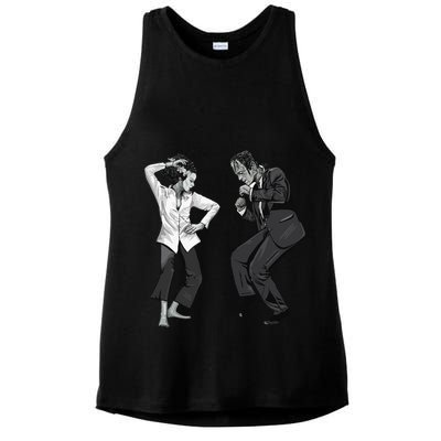 Pulp Frankenstein Dancing Monster Ladies PosiCharge Tri-Blend Wicking Tank