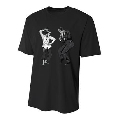Pulp Frankenstein Dancing Monster Youth Performance Sprint T-Shirt