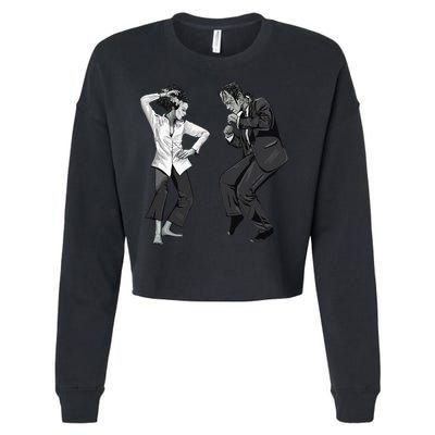 Pulp Frankenstein Dancing Monster Cropped Pullover Crew