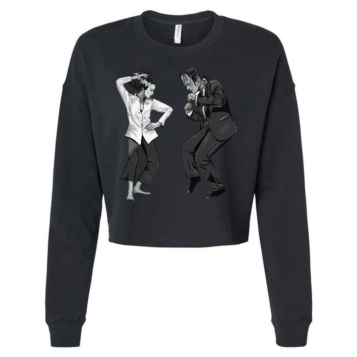 Pulp Frankenstein Dancing Monster Cropped Pullover Crew