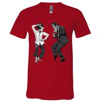 Pulp Frankenstein Dancing Monster V-Neck T-Shirt