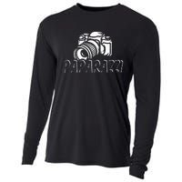 Paparazzi Funny Dad Photographer Retro Camera Cooling Performance Long Sleeve Crew