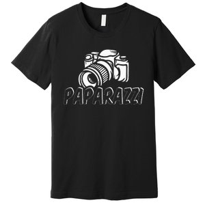 Paparazzi Funny Dad Photographer Retro Camera Premium T-Shirt