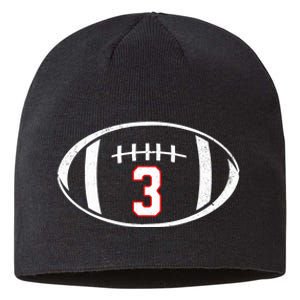 Pray For Damar Number 3 Football Sustainable Beanie