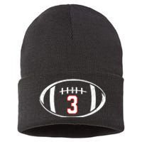 Pray For Damar Number 3 Football Sustainable Knit Beanie