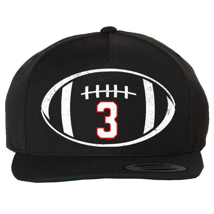 Pray For Damar Number 3 Football Wool Snapback Cap