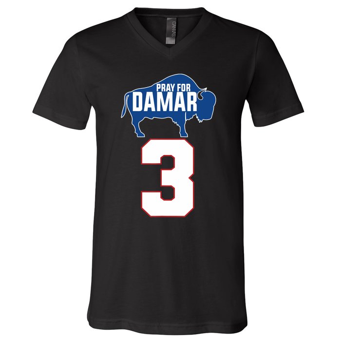 Pray for Damar - Pray for Damar 3 Buffalo Love For 3 V-Neck T-Shirt