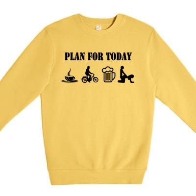 Plan For Day For Moped Drivers Cool Gift Premium Crewneck Sweatshirt