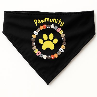 Pawmunity Funny Dog Lover's USA-Made Doggie Bandana