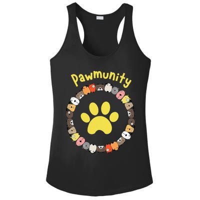 Pawmunity Funny Dog Lover's Ladies PosiCharge Competitor Racerback Tank