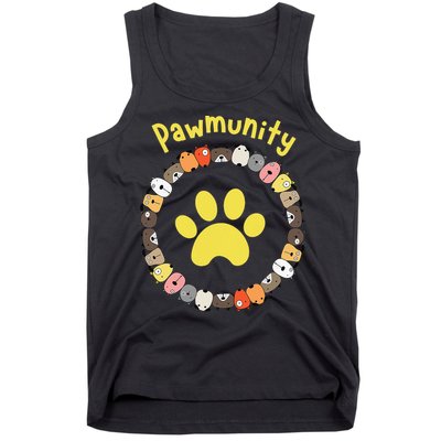 Pawmunity Funny Dog Lover's Tank Top