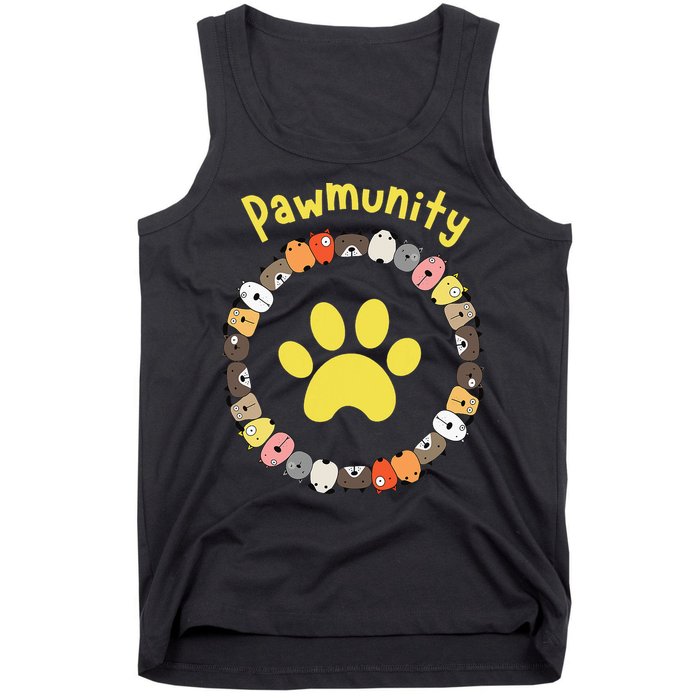 Pawmunity Funny Dog Lover's Tank Top