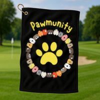 Pawmunity Funny Dog Lover's Golf Towel