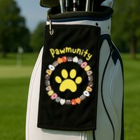 Pawmunity Funny Dog Lover's Golf Towel