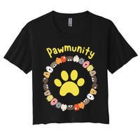 Pawmunity Funny Dog Lover's Women's Crop Top Tee