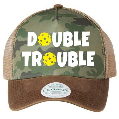Pickleball Funny Double Trouble Team TShirt Legacy Tie Dye Trucker Hat