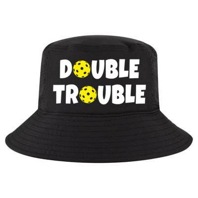 Pickleball Funny Double Trouble Team TShirt Cool Comfort Performance Bucket Hat