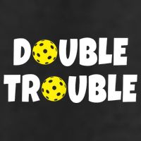 Pickleball Funny Double Trouble Team TShirt Cool Comfort Performance Bucket Hat