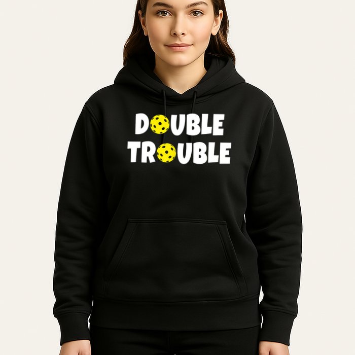 Pickleball Funny Double Trouble Team TShirt Hoodie
